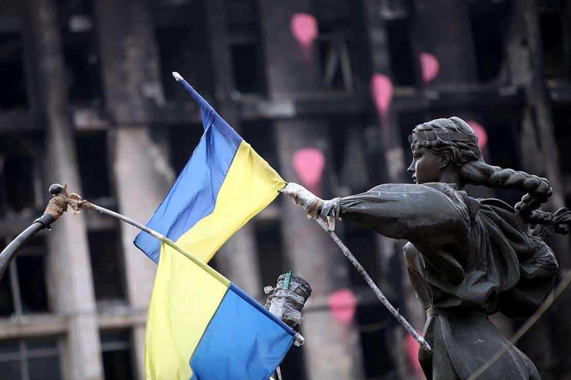 Ukrainische Flagge (Archiv), via