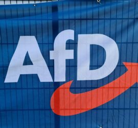Logo vor AfD-Parteitag (Archiv), via