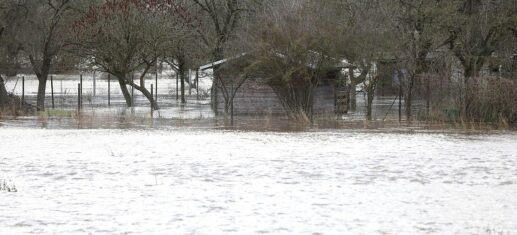 Hochwasserlage im Landkreis Mansfeld-Südharz am 03.01.2024, via 