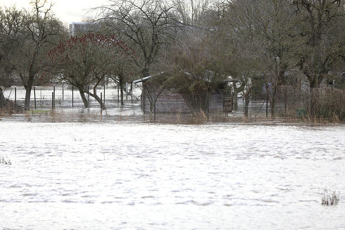 Hochwasserlage im Landkreis Mansfeld-Südharz am 03.01.2024, via