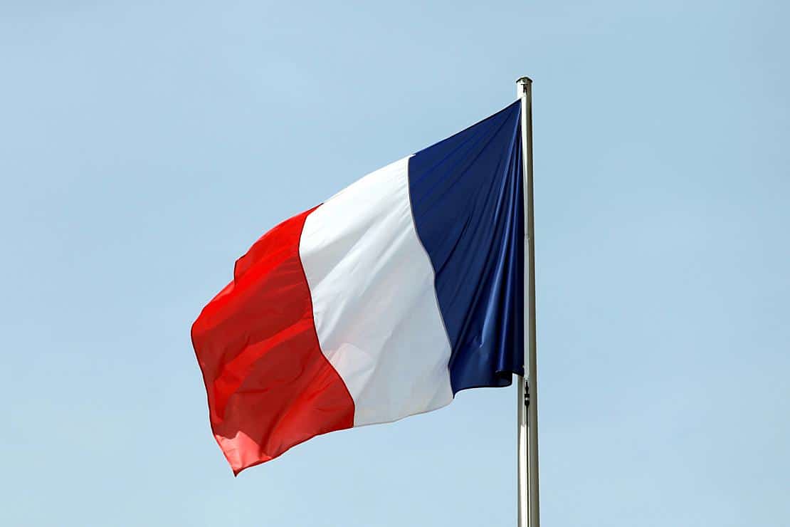 Fahne von Frankreich (Archiv), via