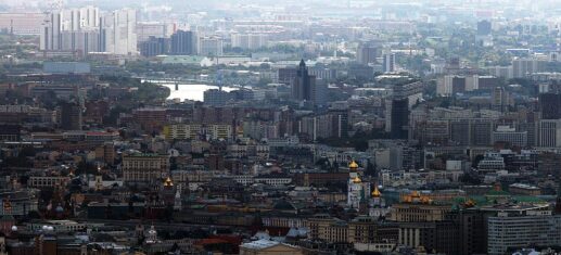 Blick über Moskau mit Moskwa im Hintergrund (Archiv), via 