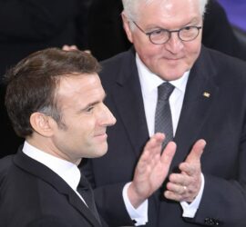 Emmanuel Macron und Frank-Walter Steinmeier am 22.01.2024, via