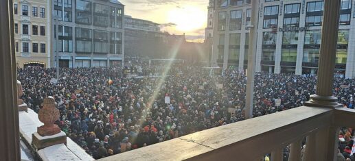 Demo gegen Rechtsextremismus in Leipzig am 21.01.2024, via 