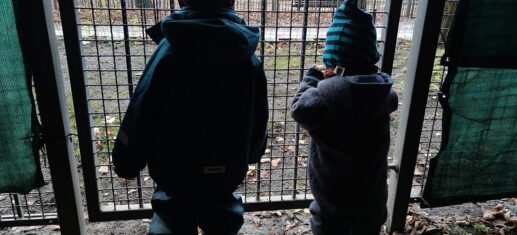 Kinder hinter einem Gitter (Archiv), via 