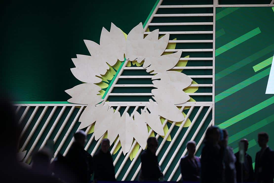 Grünen-Logo auf Parteitag (Archiv)