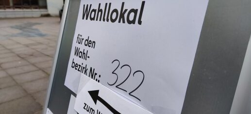 Berliner Wahllokal am 12.02.2023